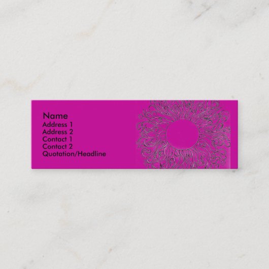 Sonne-Wirbel, Visitenkarte (Vorderseite)