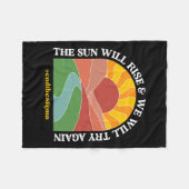 Sonne wird aufgehen und wir werden es wieder versu fleecedecke (Vorderseite (Horizontal))