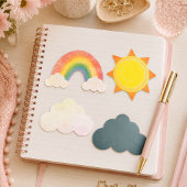 Sonne Wolken Regenbogen Wetter Schulprojekt ClipAr Flyer