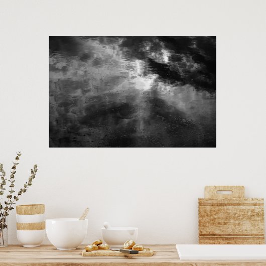 Sonne, Wolken, Wasser und Duckweed. Poster (Küche)