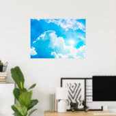 Sonne zwischen Wolken Poster (Heimbüro)