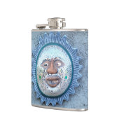 Sonnegesichts-Blauflasche Flachmann (Links)