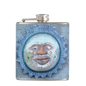 Sonnegesichts-Blauflasche Flachmann (Vorderseite)