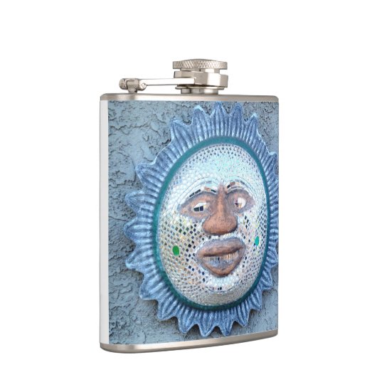 Sonnegesichts-Blauflasche Flachmann (Rechts)