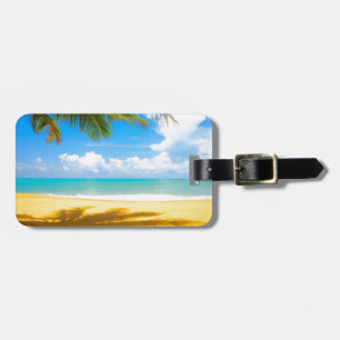 Sonnemeersand-Palme-Paradiesstrand Gepäckanhänger