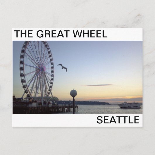 SONNEN AM GROSSEN RADSEATTLE POSTKARTE (Vorderseite)