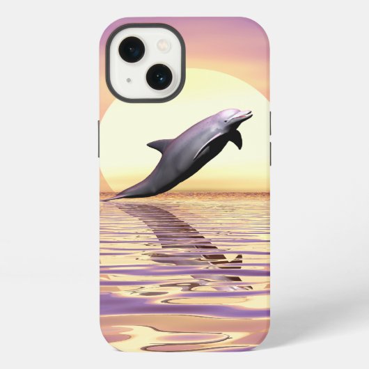 Sonnen-Delfin iPhone Hülle (Rückseite)