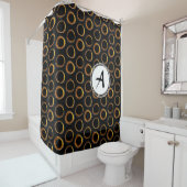 Sonnen Finsternis mid_-_Century Modern Black & Duschvorhang (Beispiel)