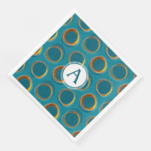 Sonnen Finsternis mid_-_Century Modern, Blue - and Serviette (Ecke)