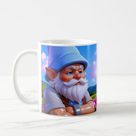 Sonnen-Garten-Gnom Kaffeetasse (Links)