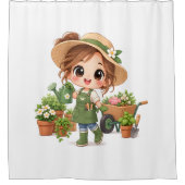 Sonnen Gartenhelfer Duschvorhang (Vorderseite)