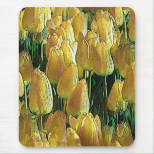 Sonnen gelbe Tulpen Mousepad