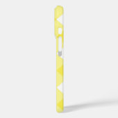 Sonnen Gelbes Gingham-Monogramm Case-Mate iPhone Hülle (Rückseite / Links)