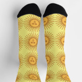 Sonnen-Gesicht Kunstillustration Thunder_Cove Socken (Oben)