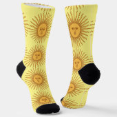 Sonnen-Gesicht Kunstillustration Thunder_Cove Socken (Gewinkelt)