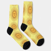 Sonnen-Gesicht Kunstillustration Thunder_Cove Socken (Rechts)
