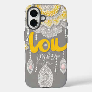 Sonnen Graue Spitze AI-Kunst iPhone 16 Hülle