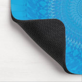 Sonnen-Mandala Hellblau Mousepad (Ecke)