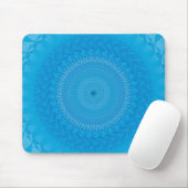 Sonnen-Mandala Hellblau Mousepad (Mit Mouse)