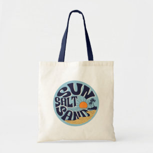 Sonnen Salz Sand Retro Strand Sonnenuntergang Tragetasche