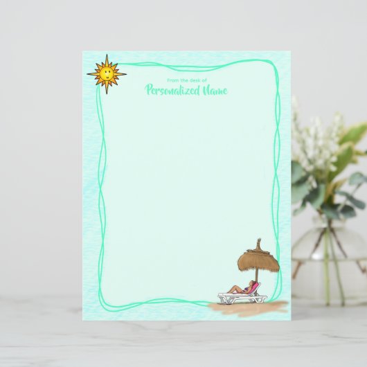 Sonnen-, Sand- und Serenity-Papier (Stehend Vorderseite)