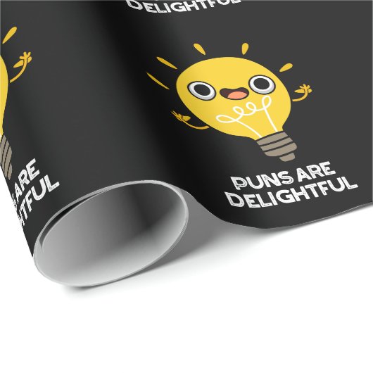 Sonnen sind zauberhaft Funny Bulb Pun Dark BG Geschenkpapier (Rolleneckpunkt)