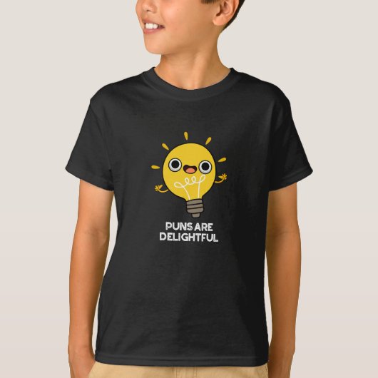Sonnen sind zauberhaft Funny Bulb Pun Dark BG T-Shirt (Vorderseite)
