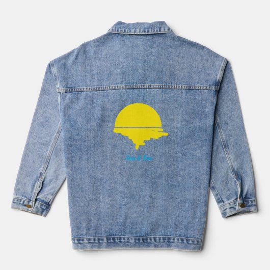 Sonnen Sommerpause  Jeansjacke (Rückseite)