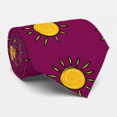 Sonnen-Sonne-Pflaume    Krawatte (Gerollt)