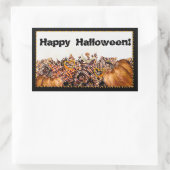 SONNEN! SONNENSCHEIN! GLÜCKLICH HALLOWEEN! : RECHTECKIGER AUFKLEBER (Tasche)