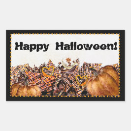 SONNEN! SONNENSCHEIN! GLÜCKLICH HALLOWEEN! : RECHTECKIGER AUFKLEBER