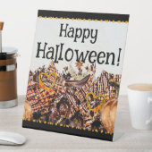 SONNEN! SONNENSCHEIN! GLÜCKLICH HALLOWEEN! :) RECT SOCKELSCHILD (In Situ)