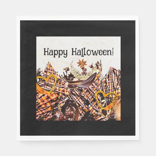 SONNEN! SONNENSCHEIN! GLÜCKLICH HALLOWEEN! : SERVIETTE (Vorderseite)