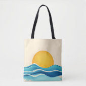 Sonnen- & Surfwelle Tasche (Vorderseite)