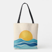 Sonnen- & Surfwelle Tasche (Rückseite)