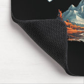 Sonnen-Tal Berglandschaft Vintage-Wanderung Mousepad (Ecke)