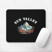 Sonnen-Tal Berglandschaft Vintage-Wanderung Mousepad (Mit Mouse)