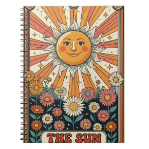 Sonnen-Tarot-Notizbuch, Boho-Sonnen-Journal Notizblock