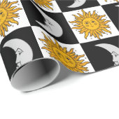 Sonnen- und Mondüberzug Geschenkpapier (Rolleneckpunkt)