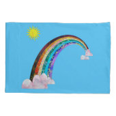 Sonnen- und Regenbogen-2-Kissengehäuse Kissenbezug (Rückseite)