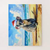 Sonnen- und Surf-Koala-Santa-Mütze Puzzle (Vertikal)