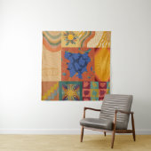 Sonnen-Vibes-Patchwork Wandteppich (Beispiel (Horizontal))