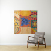 Sonnen-Vibes-Patchwork Wandteppich (Beispiel)