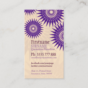 Sonnen Violette Rosea mit Logo Visitenkarte