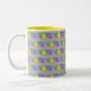 Sonnen-Wahl-Tasse / Spaß bei der Wahl / Wähle mit  Zweifarbige Tasse