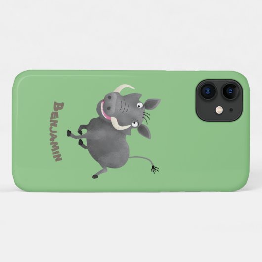 Sonnenafrikanische Warthos-Schwein-Cartoon-Illustr Case-Mate iPhone Hülle (Rückseite (Horizontal))
