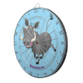 Sonnenafrikanische Warthos-Schwein-Cartoon-Illustr Dartscheibe (Vorderseite rechts)