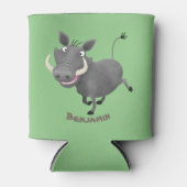 Sonnenafrikanische Warthos-Schwein-Cartoon-Illustr Dosenkühler (Vorderseite)