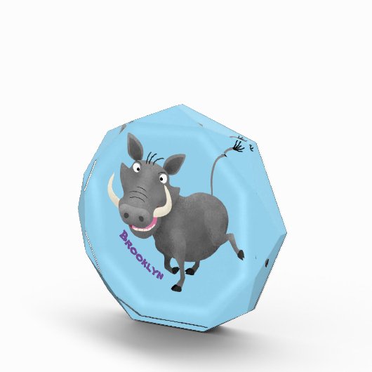 Sonnenafrikanische Warthos-Schwein-Cartoon-Illustr Fotoblock (Rechts)