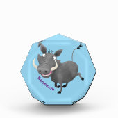 Sonnenafrikanische Warthos-Schwein-Cartoon-Illustr Fotoblock (Vorderseite)